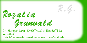 rozalia grunvald business card